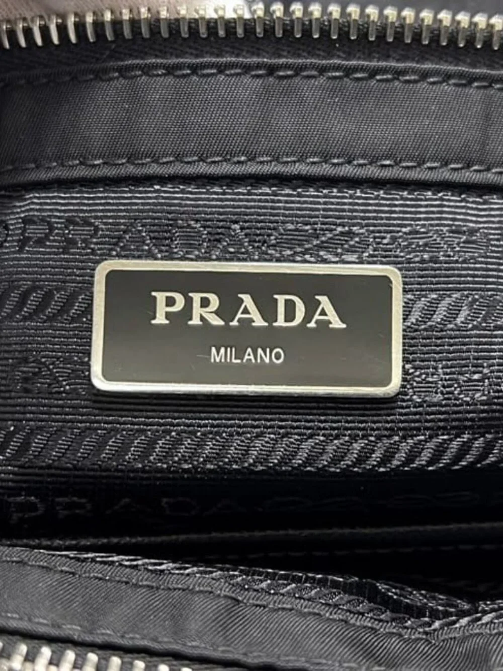 Prada Tote Chainto Black Nero Tessuto - Picture 5 of 10